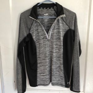 Quarter zip athletic top sz M gray NWOT
